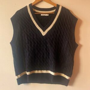 oak + fort oversized varsity vest